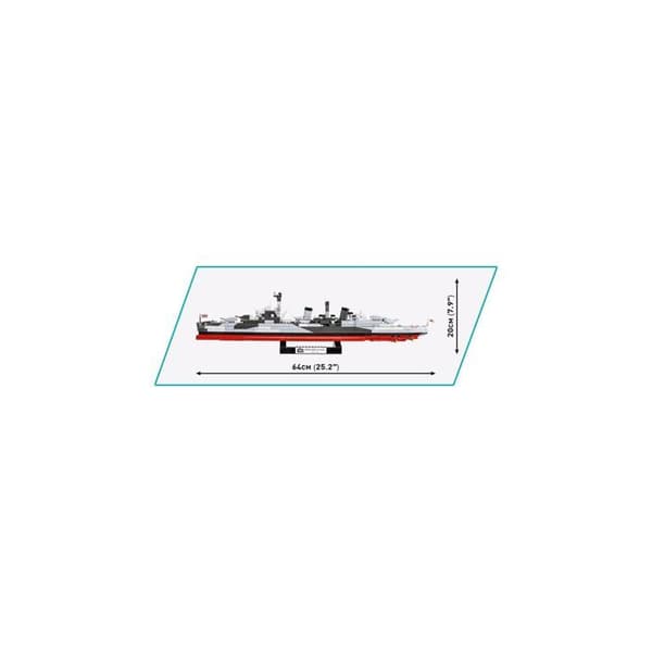 Modelsæt - COBI - 4844 - HMS BELFAST - Plast - 1 stk - Til at samle selv Gråblå