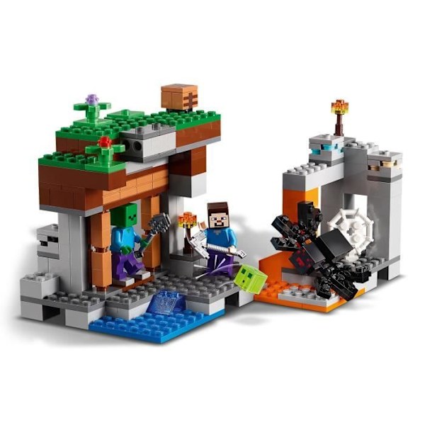 LEGO® Minecraft 21166 hylätty kaivos, lelu zombiluolalla ja Steve-minihahmo Grön