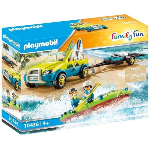 PLAYMOBIL - 70436 - Bil med kanot - Familjekul - Plast - Barn - Rosa