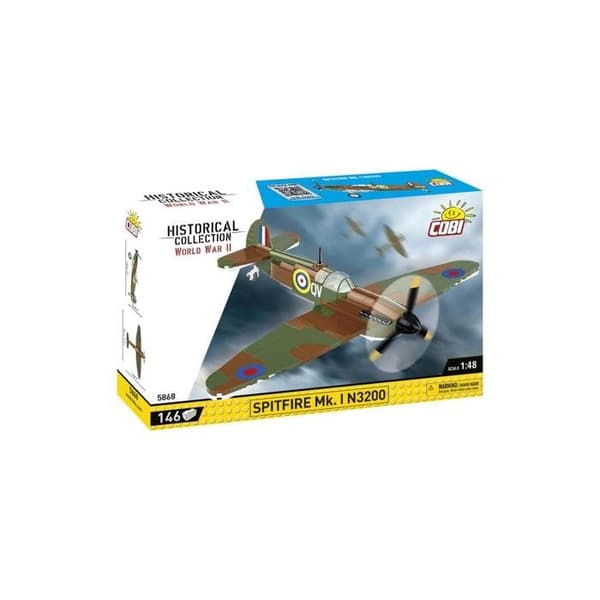 Rakennusleikki - COBI - Spitfire Mk. I N3200 - Kamouflage - 146 osaa - Valmistettu EU:ssa