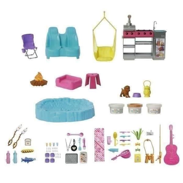 Barbie - Drømme Campingvogn - mere end 60 tilbehør - Barbie - HRJ78