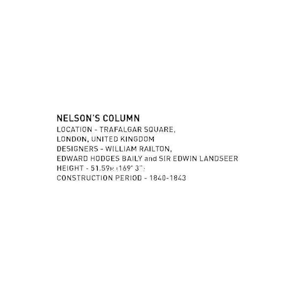 BYGGEKASSE - COBI - NELSONS SØJLE (20097) - GRÅ - MONUMENT GRÅ