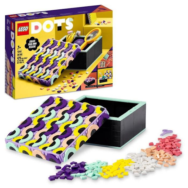 LEGO® 41960 DOTS Den store æske, manuel aktivitet til at skabe et opbevaringsrum til børns soveværelse, fra 6 år Flerfärgad