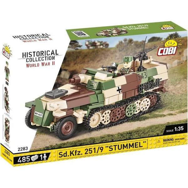 Maquette - COBI - 2283 - SD.KFZ. 251/9 'STUMMEL' - Plastik - At samle selv - Unisex