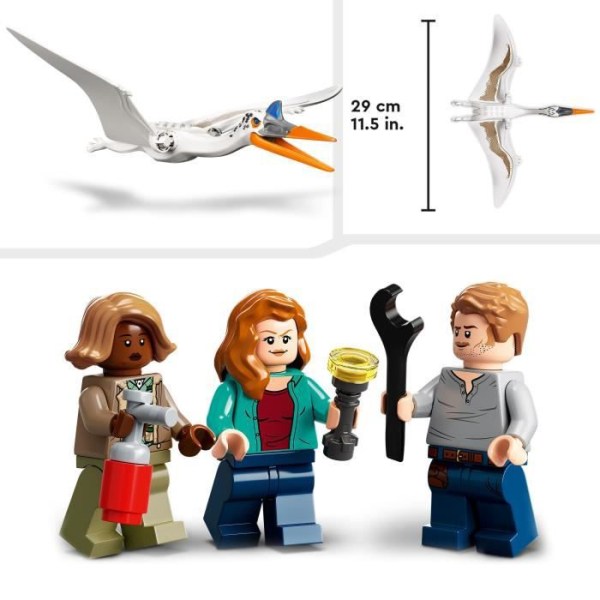 LEGO® 76947 Jurassic World Quetzalcoatlus Plane Ambush, Flygplan med dinosauriefigurer, från 7 år och uppåt