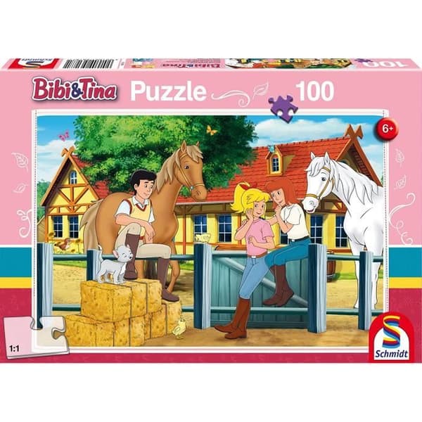 Palapeli - SCHMIDT SPIELE - Bibi ja Tina - 100 palaa - Piirretyt - Sisätilat
