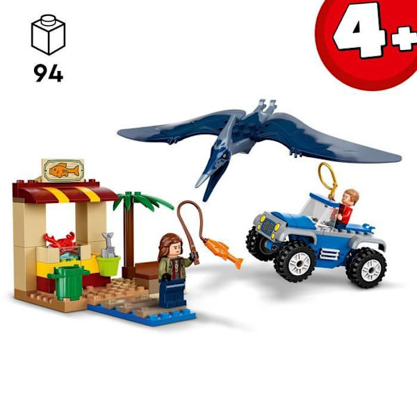 LEGO® 76943 Jurassic World Pteranodon jagt, dinosaurer, med bil fra 4 år Flerfärgad