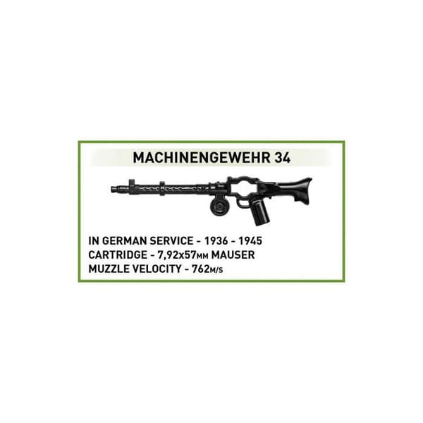 Model - COBI - Panzer VI Ausf. B - 500 dele - Samling til samling - Farver Grå og Grøn Grågrön