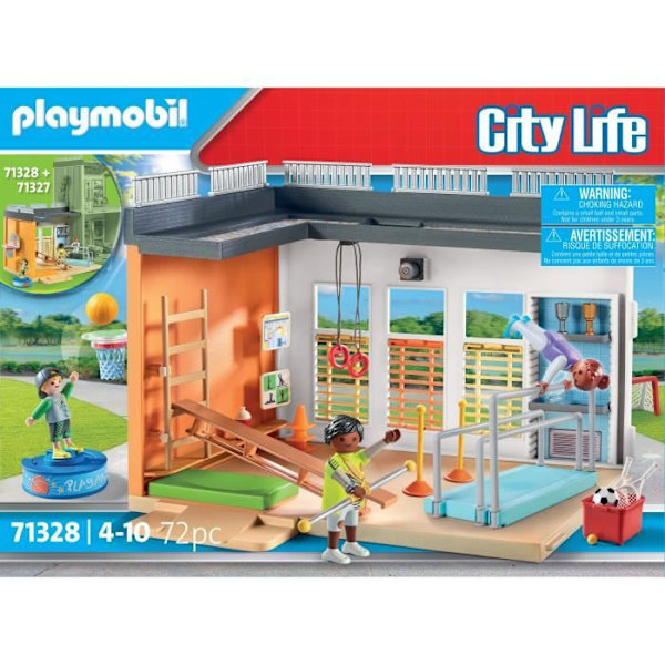 PLAYMOBIL 71328 Sportshal - Byliv - Skole - Elsker at lære Skoleverden Flerfärgad