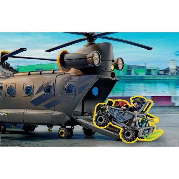 PLAYMOBIL 71149 Erikoisjoukkojen kuljetushelikopteri, poliisit, kaupunkitoiminta, eliittiyksikkö, 117 kappaletta, 5-vuotiaat ja sitä vanhemmat Flerfärgad