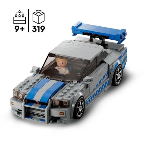LEGO Speed Champions 76917 Nissan Skyline GT-R (R34) 2 Fast 2 Furious, malliauto Vit