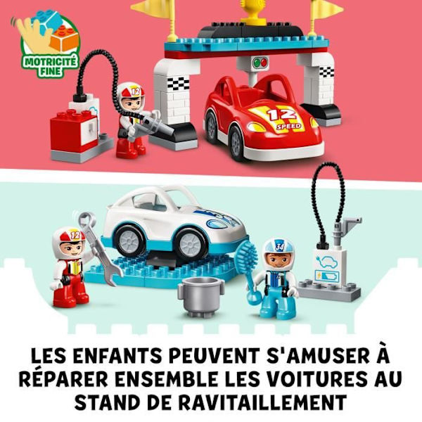LEGO® 10947 DUPLO® Race Cars Leksak Barn 2+ år, Leksaksbilar Grön