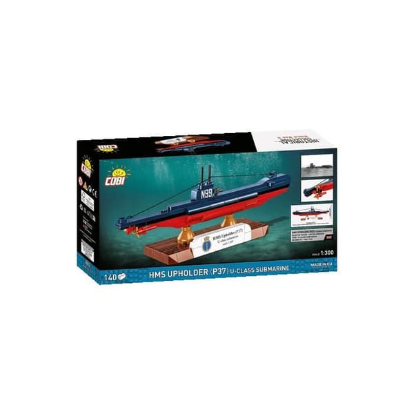 COBI 4862 - HMS UPHOLDER (P37) U-KLASS UBÅT - BYGGSET - BLÅ OCH RÖD