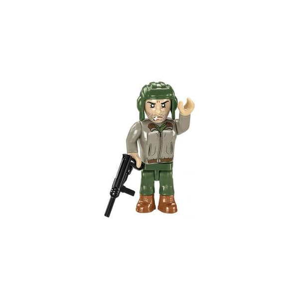 Byggelegetøj - COBI - M4A1 Sherman - 663 elementer - 2 figurer - Grøn Grön