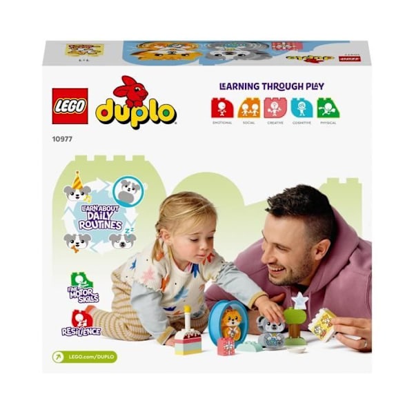 LEGO 10977 DUPLO Min första valp och kattunge med ljudeffekter, babyleksak från 18 månader, djurfigurer, stora klossar Flerfärgad