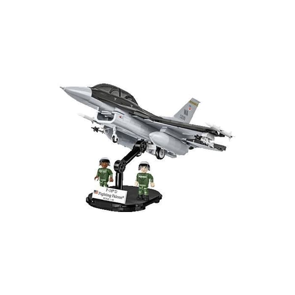 COBI 5914 - F-16D TAISTELUJOUTSEN - RAKENNUSLEIKKI - HARMAA JA MUSTA