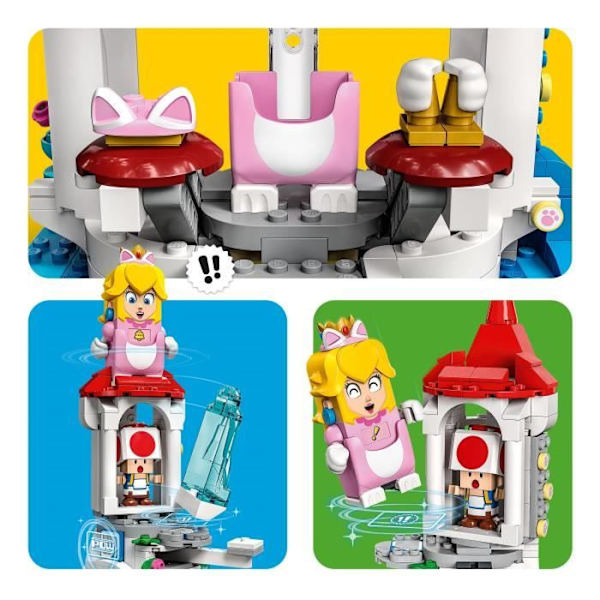 LEGO 71407 Super Mario Frozen Tower ja Peach Cat -asujen laajennussetti, rupikonnahahmo, linnalelu, 8-vuotiaat lapset Flerfärgad