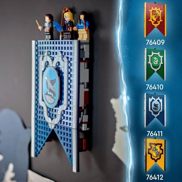 LEGO® Harry Potter 76411 Ravenclaws husvapen, leksak med 3 minifigurer och Hogwarts-dekoration Vit