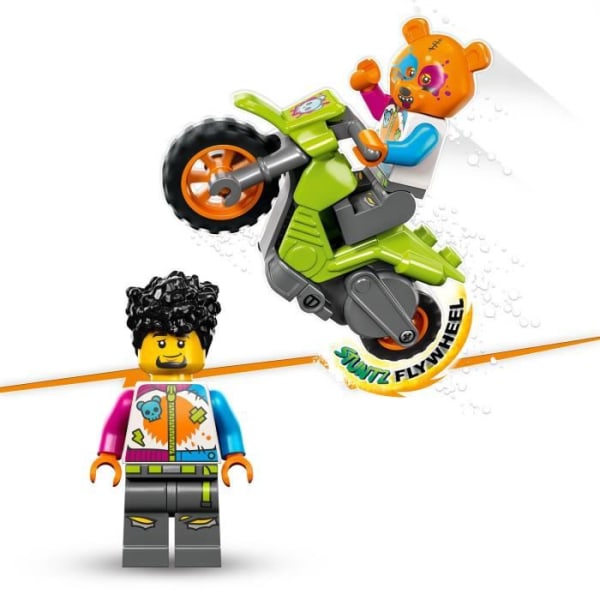 LEGO® City Stuntz 60356 karhun temppumoottoripyörä, leluajoneuvo, lahjaidea Vit