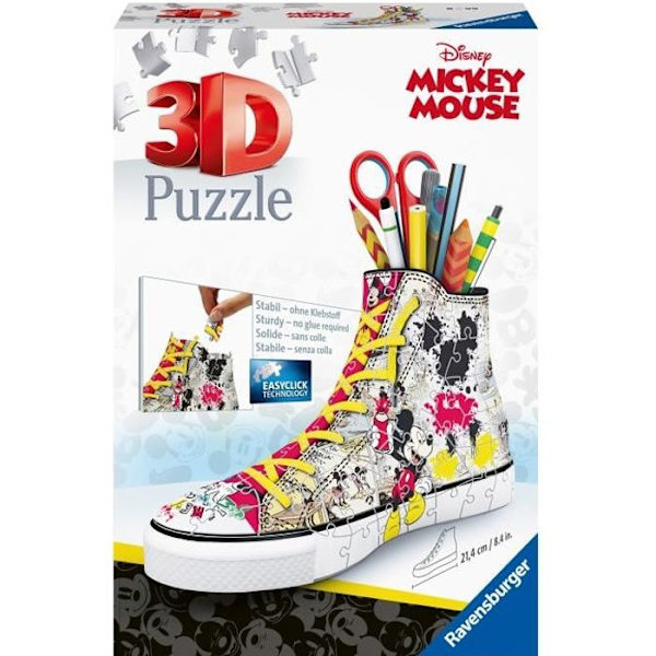 Sneaker Disney Musse Pigg 3D pussel pennkruka - Ravensburger - Flerfärgad Flerfärgad