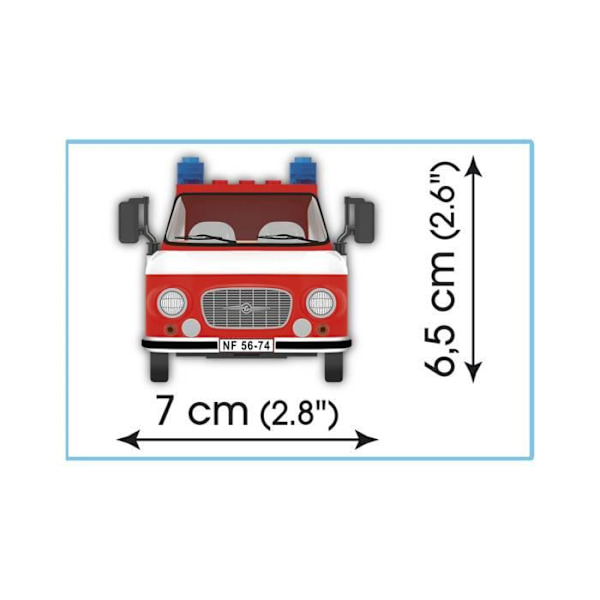 Rakennuslelu - COBI - Barkas B1000 - Paloauto - Punainen - 151 kpl Röd