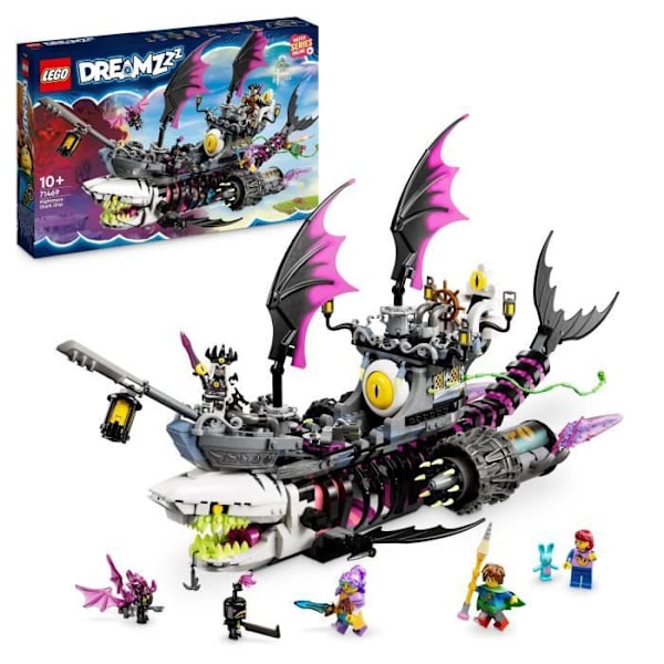 LEGO® DREAMZzz 71469 Mardrömshajskepp, bygg ett piratskeppsleksak på två sätt Flerfärgad