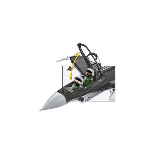 COBI 5914 - F-16D FIGHTING FALCON - BYGGESÆT - GRÅ OG SORT