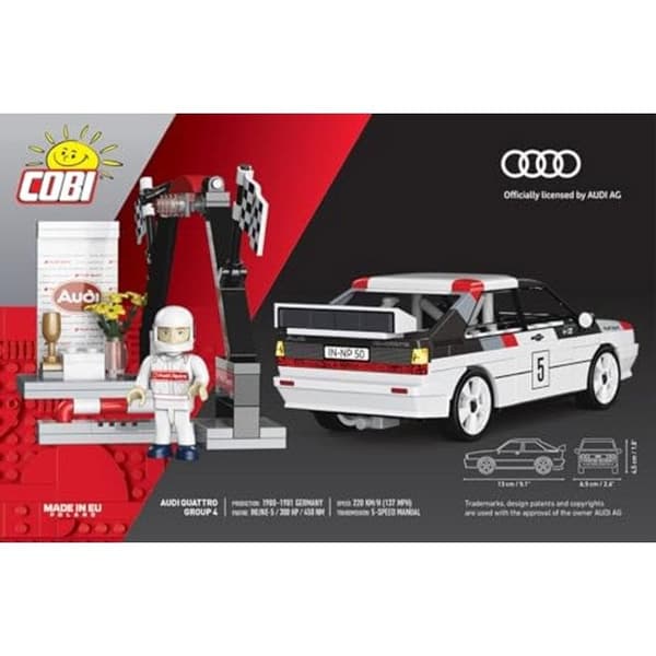 Model - COBI - Audi Quattro Gruppe 4 (1981) - Skala 1:35 - 167 dele - Audi licens