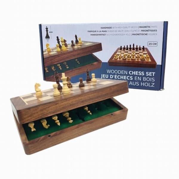 FÄLLBART SCHACKBRÄDE 25CM KUNG 44MM Flerfärgad