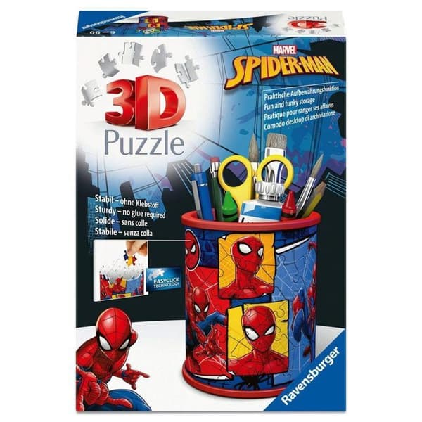 3D Palapeli - RAVENSBURGER - 12008087 - Spider-Man - 54 numeroitua palaa - Kynäteline