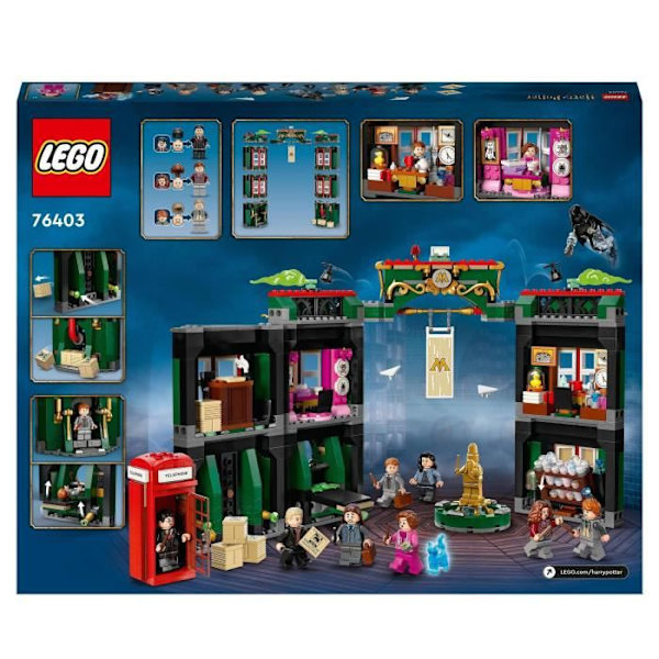 LEGO® 76403 Harry Potter The Ministry of Magic, 12 minifigurer och en förvandlingsfunktion, presentidé Flerfärgad