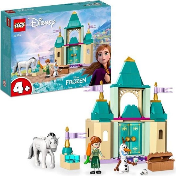 LEGO 43204 Disney-prinsessa Annan ja Olafin linnapelit, pakastelelu ja hevosfiguurit, 4-vuotiaat ja sitä vanhemmat lapset Flerfärgad