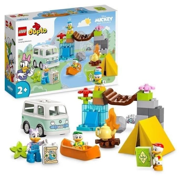 LEGO® DUPLO Disney Mikki ja ystävät 10997 Camping Adventure, lelu Daisy Duck -hahmoilla Flerfärgad