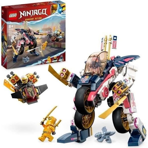 LEGO® NINJAGO 71792 Soras transformerbare robotbil, ninjalegetøj til børn på 8 år Flerfärgad