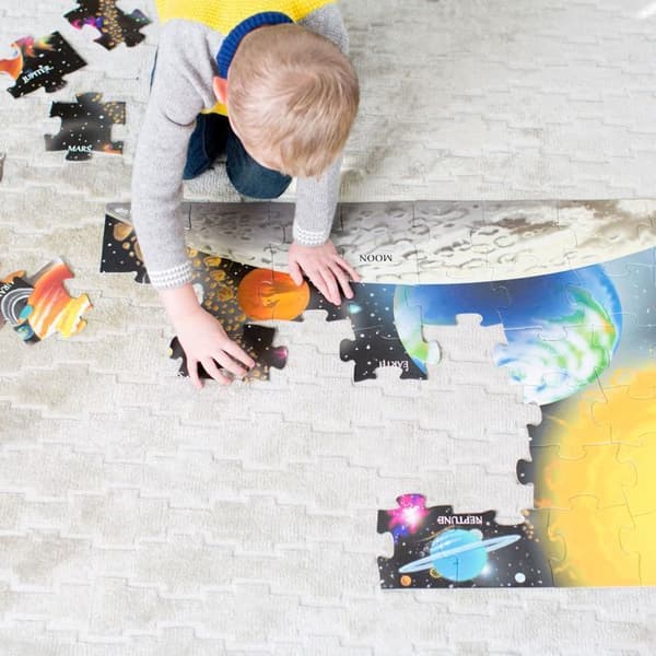 Puzzlesteema - Melissa & Doug - Aurinkokunta - 48 Palikkaa - 3-vuotiaille ja sitä vanhemmille lapsille