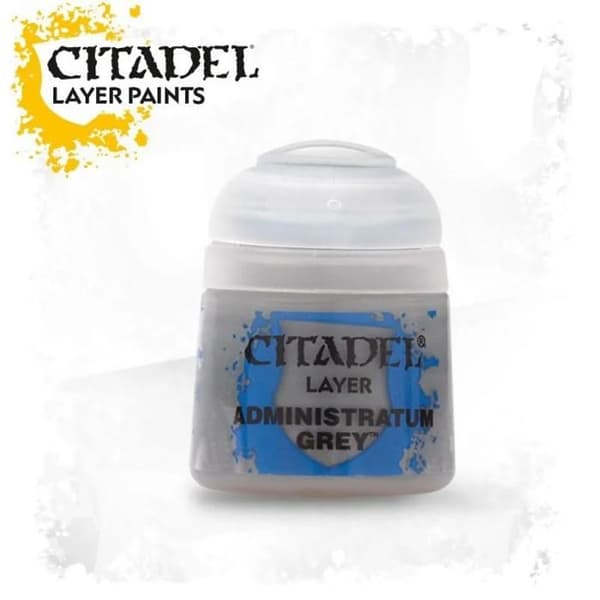 Måleri - GAMES WORKSHOP - Citadel-Layer Administratum - Grå - 12 ml - Metallisk grå