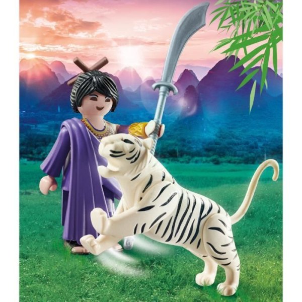 PLAYMOBIL - 70382 - Polypropylen ninja och tiger fighter - 6 stycken Flerfärgad