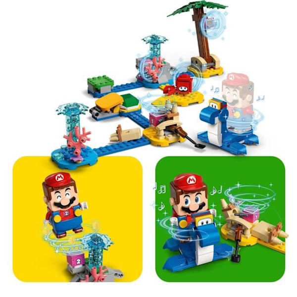 LEGO® 71398 Super Mario Dorrien merenrantalaajennussetti, rakennuslelu rapulla 6-vuotiaille lapsille Flerfärgad