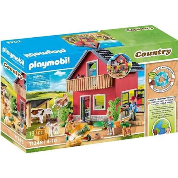 PLAYMOBIL 71248 Liten gård, Country La Ferme, 137 stycken, från 4 år och uppåt Flerfärgad