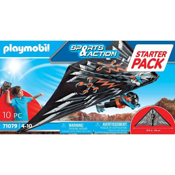 Figur - PLAYMOBIL - Stuntshow Hang glider - Multicolor - 5 år og opefter Flerfärgad