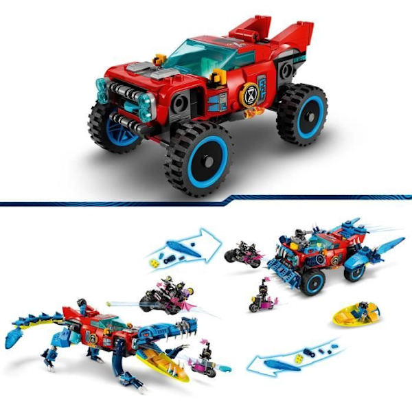 LEGO® DREAMZzz 71458 Krokodilbilen, 2-i-1 leksaksbil, monstertruck Flerfärgad