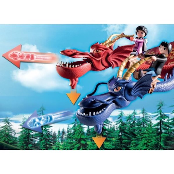PLAYMOBIL 71080 Dragerne WuWei & Jun, Legetøj til Børn, 2 figurer og tilbehør, Drager Nine Realms