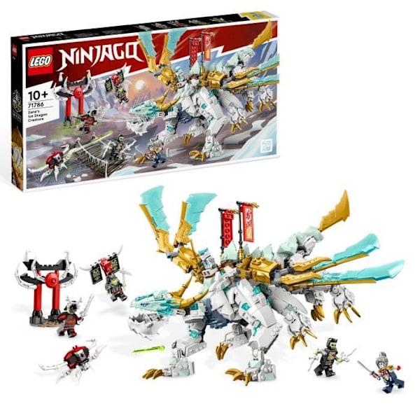 LEGO® NINJAGO 71786 Zanes isdragevæsen, 2-i-1 legetøj, dragefigur og minifigurer Vit