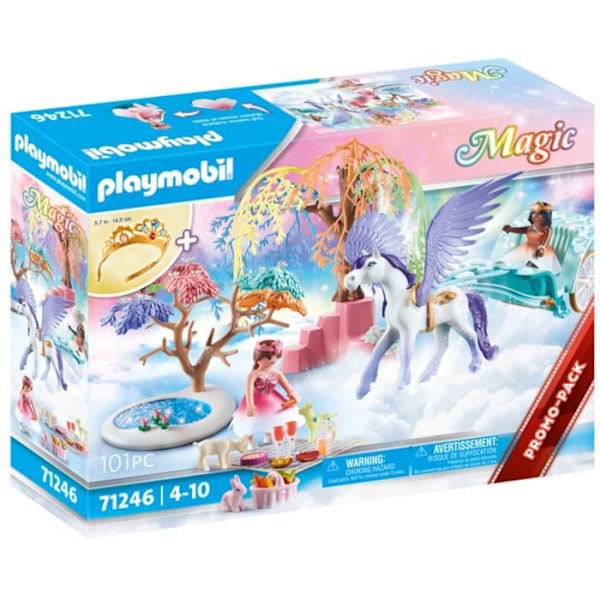 PLAYMOBIL - 71246 - Prinsessat - Kärryt ja siivekäs hevonen - 101 kpl - Magic Flerfärgad