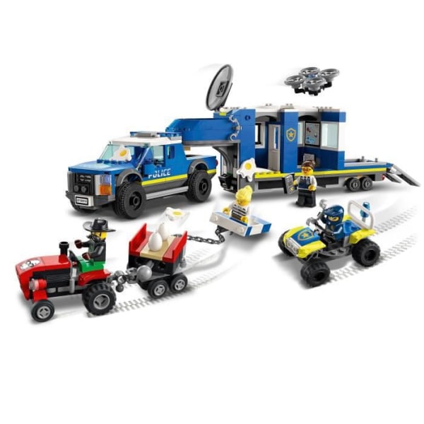 LEGO 60315 City Police Mobile Command Truck, polisminifigurer, traktorleksak, pojkar och flickor från 6 år och uppåt Flerfärgad