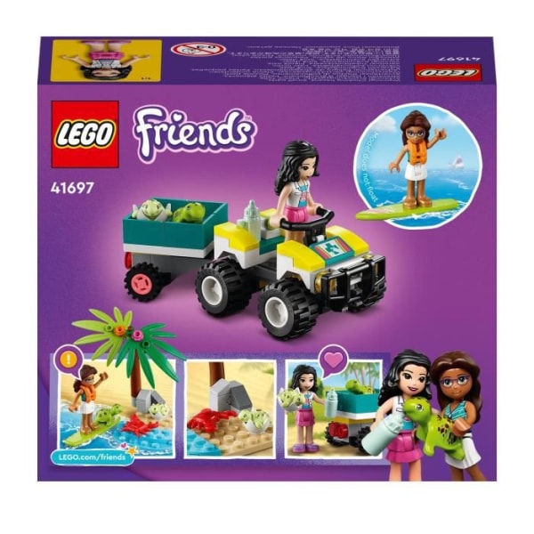 LEGO® 41697 Friends Turtle Protection Vehicle, Kreativ leksak för barn från 6 år och uppåt, marina djurfigurer