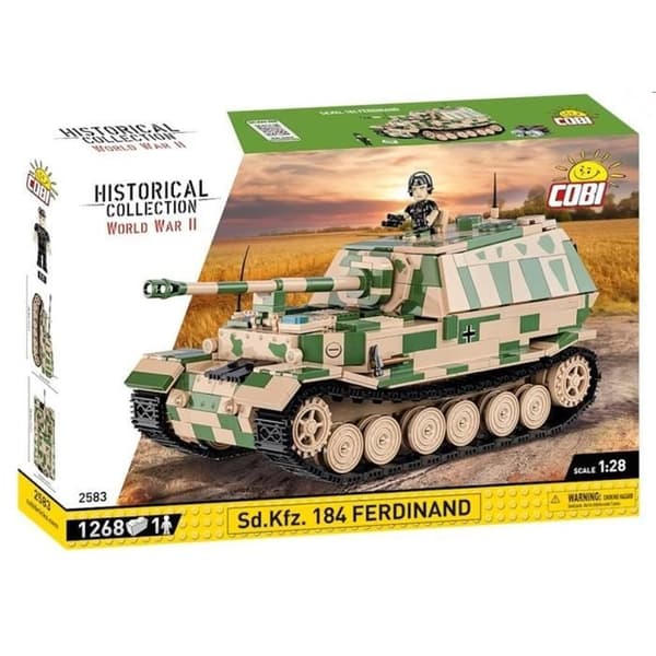 Maquette - COBI - SD.KFZ. 184 FERDINAND - Plast - 258 delar - Att montera själv Grå