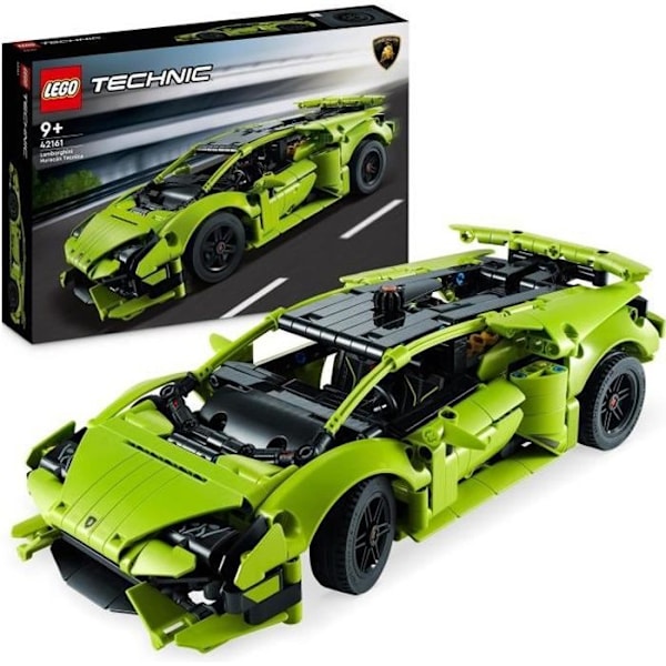 LEGO® Technic 42161 Lamborghini Huracán Tecnica, automallisarja lapsille moottoriurheilun ystäville Grönt och svart