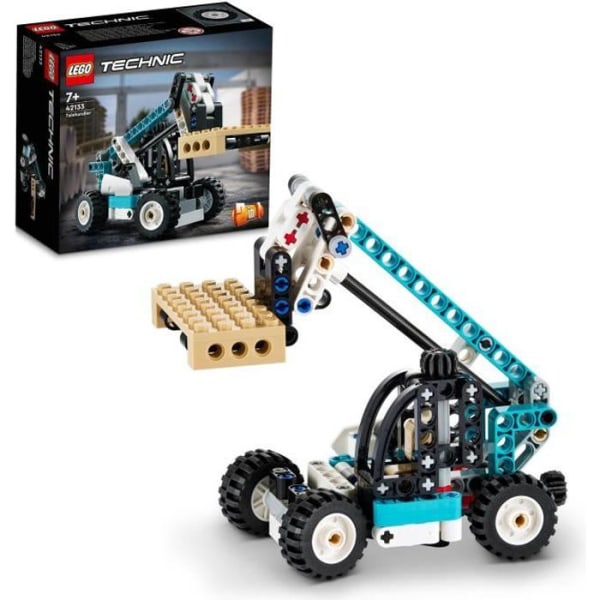 LEGO® 42133 Technic Gaffeltrucken, bogsermodell, set med byggfordon för barn, 2-i-1 lastbilsleksak