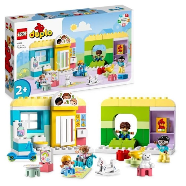 LEGO® DUPLO My Town 10992 Dagplejeliv, pædagogisk legetøj med 4 minifigurer Flerfärgad